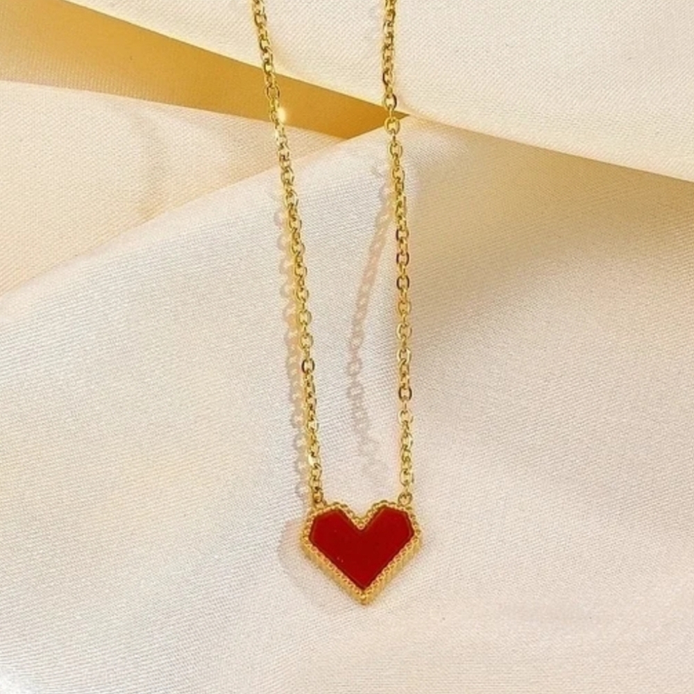Gold Plated Minimalist Heart Necklace